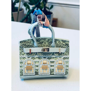 Women's Unbranded Mini Bag Charm Green & Blue NWOT